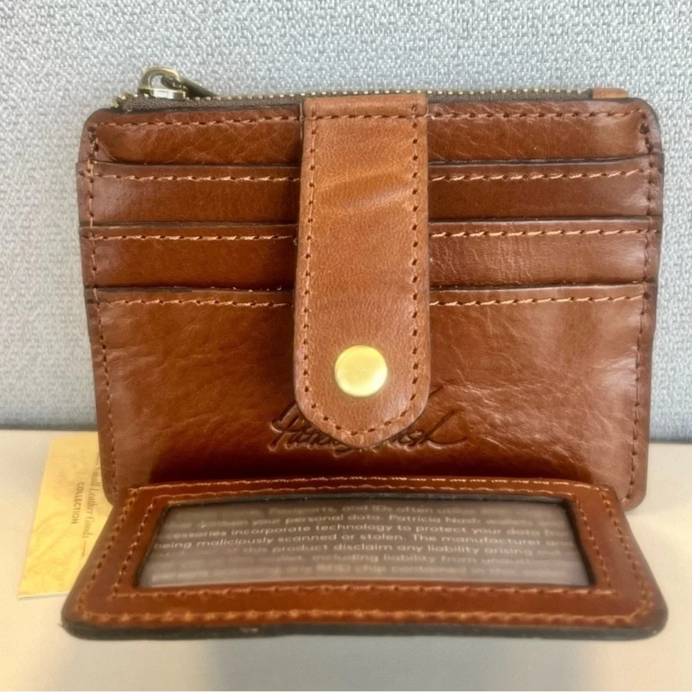 NWT Patricia Nash Cassis Leather ID Wallet- Aegean Bloom